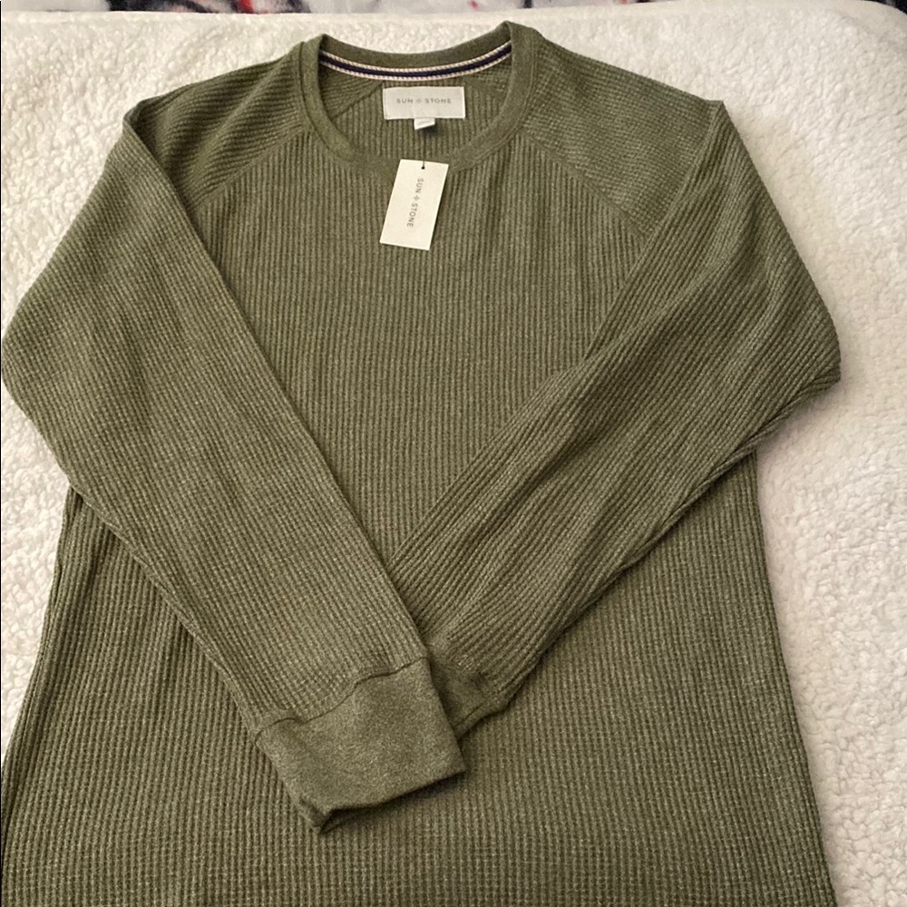 Sun + Stone Olive Long Sleeve Tee